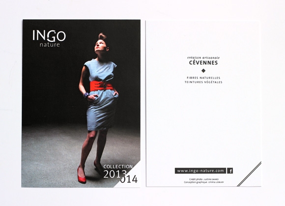 Création de la carte postale pour la marque Ingo-nature Emma Lidbury graphisme