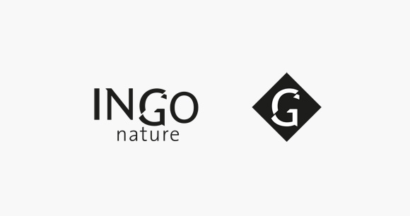 Création du logotype ingo-nature vetements et teintures artisanales, graphisme, lidbury