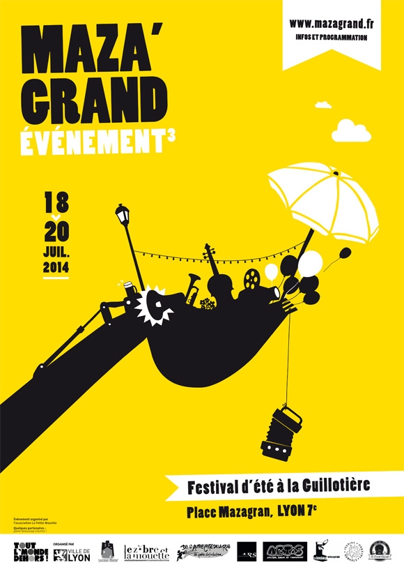 Affiche du festival Mazagrand'évenement Lyon graphisme 2014